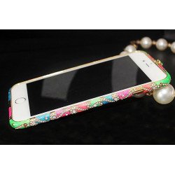 Apple iPhone 5S 5 Luxury Diamond Metal Bumper (Rainbow)